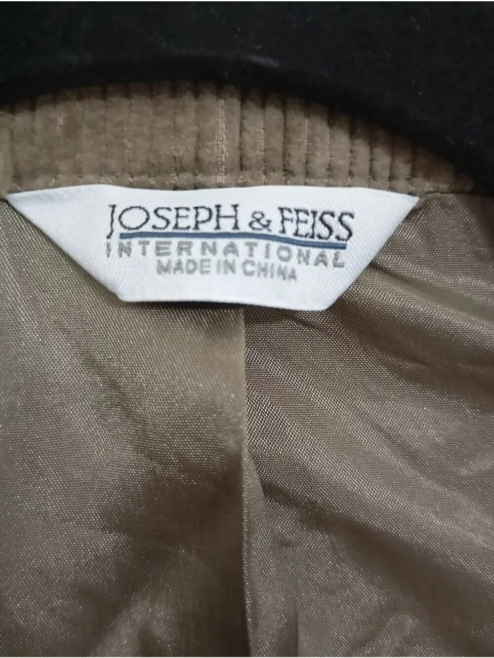 Joseph & Feiss Mens Tan Corduroy Blazer Jacket 43R 100% Cotton Two Button